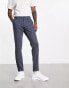 ONLY & SONS slim fit jersey trousers in navy check