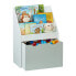 Фото #7 товара Детский шкаф с игрушечным ящиком Relaxdays Kinderregal 70x50,5x28 см, белый, серый