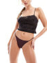 Free People longline lace bralet in black and pink