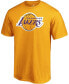 Фото #2 товара Men's Anthony Davis Gold Los Angeles Lakers Playmaker Name and Number T-shirt
