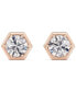 ფოტო #11 პროდუქტის Diamond Honeycomb Stud Earrings (1/2 ct. t.w.)