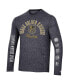 Фото #3 товара Men's Black Distressed Vegas Golden Knights Multi-Logo Tri-Blend Long Sleeve T-shirt