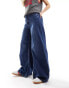 Фото #4 товара ASOS DESIGN soft wide leg jean in dark mid blue