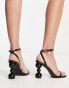 RAID Ashby sandals with bubble heel in black patent