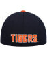 ფოტო #5 პროდუქტის Men's Navy, Orange Auburn Tigers Two-Tone Reflex Hybrid Tech Flex Hat