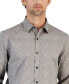 Фото #3 товара Men's Dot Wave Print Long-Sleeve Button-Up Shirt, Created for Macy's