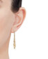 Graduated Rope Linear Earrings in 14k Gold, 1 1/2 inch