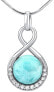 Silver pendant with natural Larimar JSTS14709LR