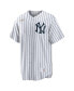 Фото #2 товара Men's Lou Gehrig White Distressed New York Yankees Home Cooperstown Collection Player Jersey