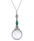 Фото #1 товара 2028 silver Tone Brown and Hematite Magnifier 28" Necklace