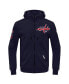 Men's Navy Washington Capitals Classic Chenille Full-Zip Hoodie Jacket