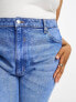 Фото #6 товара ASOS DESIGN Curve slim straight jeans in mid wash blue