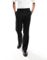 ASOS DESIGN loose leg suit trousers in black