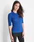 ფოტო #4 პროდუქტის Women's Short-Sleeve Button Sweater