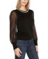 Фото #3 товара Women's Embellished Neckline Sweater