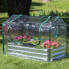 Фото #2 товара Galvanized Steel Raised Bed with Greenhouse - Clear - 4 ft x 2 ft