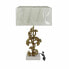Desk lamp DKD Home Decor Golden Polyester White Resin (38 x 20 x 59,5 cm)