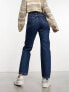 Фото #3 товара Weekday Rowe extra high waist regular fit straight leg jeans in nobel blue