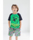 Фото #6 товара Creeper T-Shirt and French Terry Shorts Outfit Set Little Kid to Big Kid