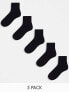 Фото #1 товара ASOS DESIGN 5 pack ankle socks in black