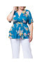 Фото #4 товара Plus Size Encore Short Sleeve Printed Top