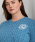 Фото #3 товара Свитер Lauren Ralph Lauren plus Size Cable-Knit для женщин