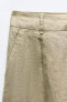 100% linen wide-leg trousers