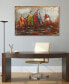 Фото #3 товара The Regatta 1 Mixed Media Iron Hand Painted Dimensional Wall Art, 32" x 48" x 2.4"