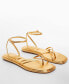 Фото #1 товара Women's Metallic Strap Sandals