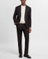 ფოტო #5 პროდუქტის Men's Stretch Fabric Super Slim-Fit Suit Pants