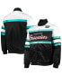 Фото #2 товара Men's Black Vancouver Grizzlies Hardwood Classics Script Satin Full-Snap Jacket