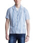 ფოტო #1 პროდუქტის Men's Sinap Striped Short Sleeve Button-Front Camp Shirt