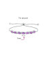 Natural 9.25 CTW Gemstones Zircon Accent Purple Amethyst Bolo Tennis Bracelet for Women Adjustable 7-8 Inch .925 Sterling Silver