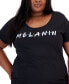 ფოტო #3 პროდუქტის Trendy Plus Size Melanin Graphic T-Shirt