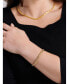 ფოტო #4 პროდუქტის Gold Plated Borobudur Oval 6mm Chain Bracelet in Sterling Silver