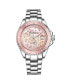 ფოტო #2 პროდუქტის Ladies Diver Quartz Crystal Studded Case ,MOP Dial, Stainless Steel Bracelet Watch