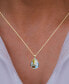 Фото #2 товара Macy's enamel Dove & Cross Teardrop 18" Pendant Necklace in 14k Gold