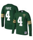 Фото #1 товара Men's Brett Favre Green Green Bay Packers 1994 Retired Player Name and Number Long Sleeve T-shirt
