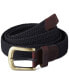 ფოტო #1 პროდუქტის Men's Stretch Webbing Belt with Faux-Leather Trim