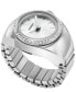 ფოტო #1 პროდუქტის Women's Watch Ring Two-Hand Silver-Tone Stainless Steel 15mm