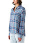 Фото #3 товара Women's Plaid Button-Down Boyfriend Shirt