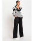 ფოტო #1 პროდუქტის Women's Wide Leg Sateen Pull-On Pant