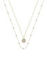 ETTIKA crystal Disc Layered Necklace Set