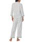 Фото #2 товара Women's 2-Pc. Floral Ankle Pajamas Set