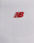 New Balance red logo mid sock 3 pack in white