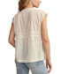 ფოტო #2 პროდუქტის Women's Striped Ruched Tie-Front Top