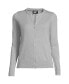 ფოტო #1 პროდუქტის Plus Size Fine Gauge Cotton Cardigan Sweater
