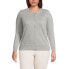 ფოტო #1 პროდუქტის Plus Size Fine Gauge Cotton Cardigan Sweater