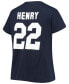 Фото #2 товара Women's Plus Size Derrick Henry Navy Tennessee Titans Name Number V-Neck T-shirt
