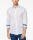 Фото #1 товара Michael Kors 159813 Men's Slim-Fit Geometric Button Down Shirt Sz. XXL